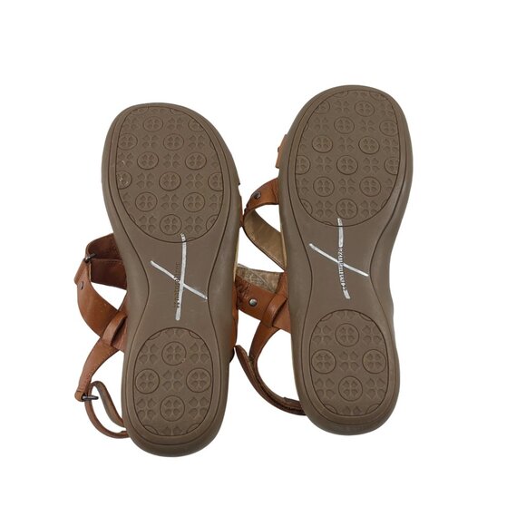 Naturalizer‎ N5 Comfort Eliora Sandals Size 10W Brown Leather Upper Ankle Strap - Picture 4 of 4